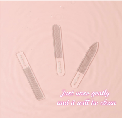 3PCS Glass Nail Files for Natural Nails